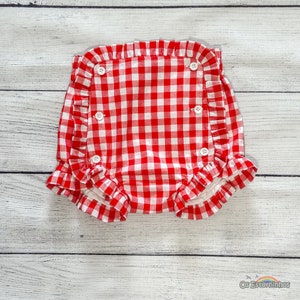 Baby Large gingham Cotton  Bloomers