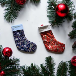 Personalised Liberty Fabric Cheeky Animals Christmas stocking.