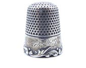 Antique Ketcham McDougall Sterling Silver Thimble - Louis XV Pattern - Stamped KMD - Collectible 4407