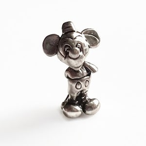 Mickey Mouse Charm Pendant - 3D Sterling Silver Mickey Mouse Bracelet Charm - Walt Disney - Disneyland - Disney World - Collectible # 5563
