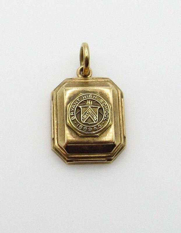 Vintage High School Gold Filled Charm - Bryant High School
