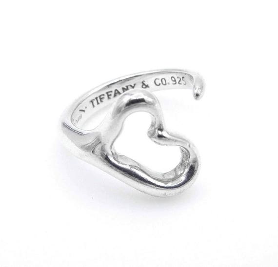 Authentic Tiffany & Co Elsa Peretti Open Heart Ring - Sterling