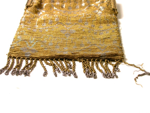 Vintage Purse Gold Tone and Beads - Vintage Gold … - image 3