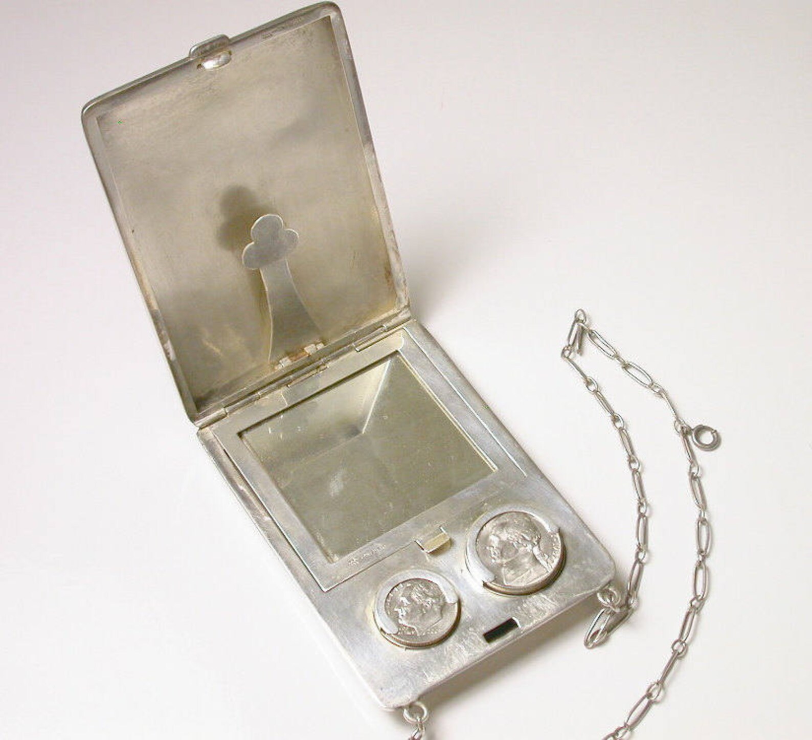 Vintage Compact Sterling Silver Coin Purse Compact with the Etsy