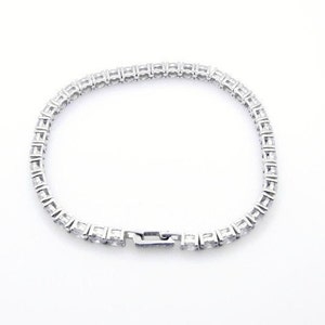 Eternity Sterling Silver Bracelet plated in Rhodium
