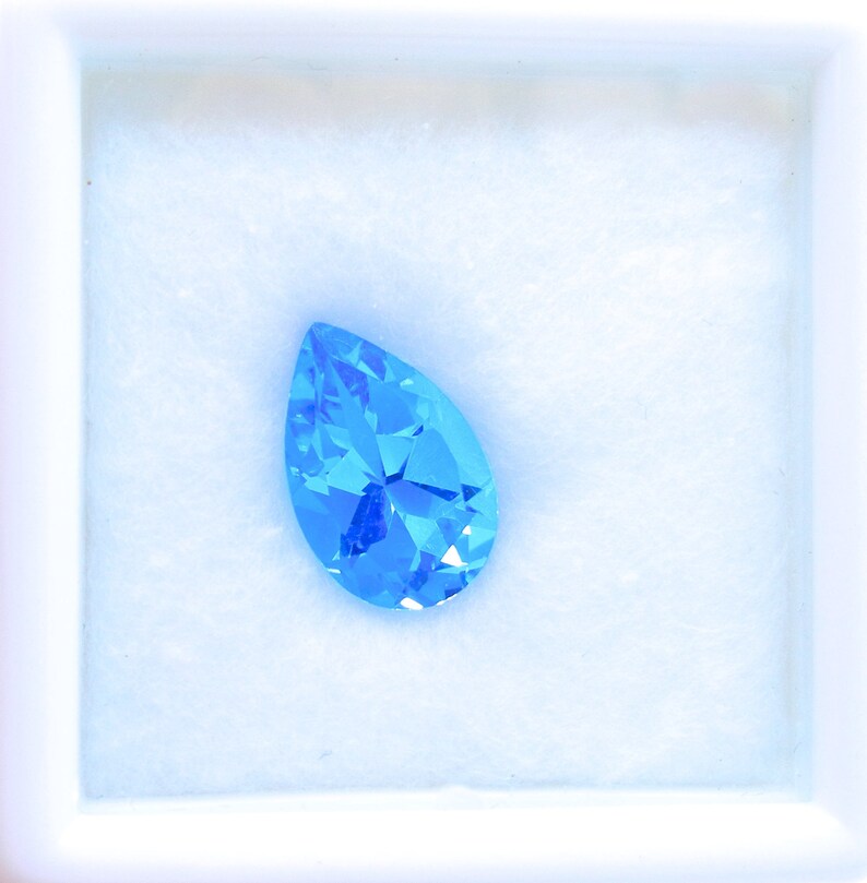 Blue Topaz Pear Shape Blue Topaz Teardrop Disney - Etsy