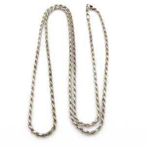 Sterling Silver Rope Chain 30 Inches long or 76 cm 3 mm wide Weight 19.7 Grams 925 Italy Sterling Silver Chain Only Supply 5354 image 4