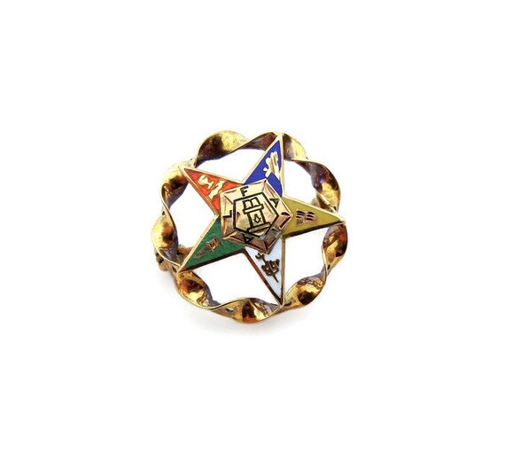 /"EASTERN STAR/" LAPEL HAT PIN BRAND NEW ENAMELED LARGE CUT-OUT