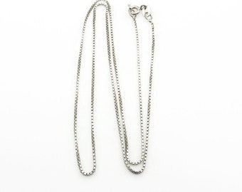 Sterling Silver Chain - 18 Inches long or 46 cm - 2 mm wide - Weight 2.6 Grams - 925 Italy Chain - 18" Box Chain Only - Supply # 5240