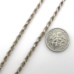 Sterling Silver Rope Chain 30 Inches long or 76 cm 3 mm wide Weight 19.7 Grams 925 Italy Sterling Silver Chain Only Supply 5354 image 3