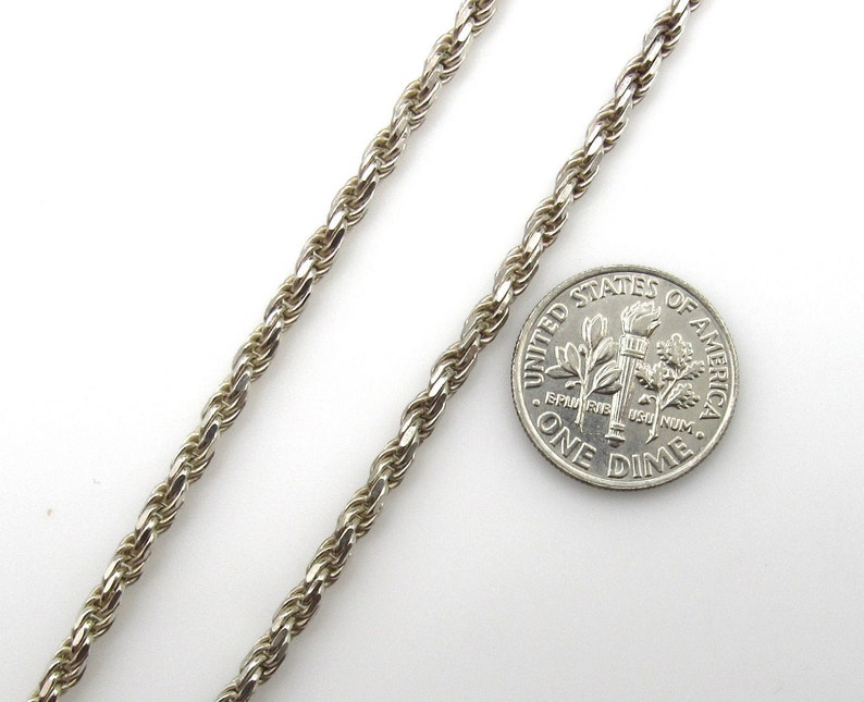 Sterling Silver Rope Chain 30 Inches long or 76 cm 3 mm wide Weight 19.7 Grams 925 Italy Sterling Silver Chain Only Supply 5354 image 3