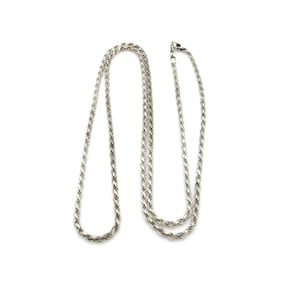 Sterling Silver Rope Chain 30 Inches long or 76 cm 3 mm wide Weight 19.7 Grams 925 Italy Sterling Silver Chain Only Supply 5354 image 1