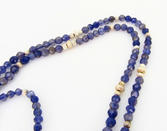 Natural Iolite and Sterling Silver Long Necklace … - image 7