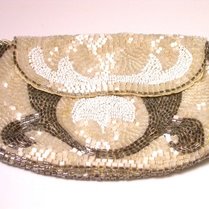 Vintage Delicate Beaded Clutch - Evening Purse