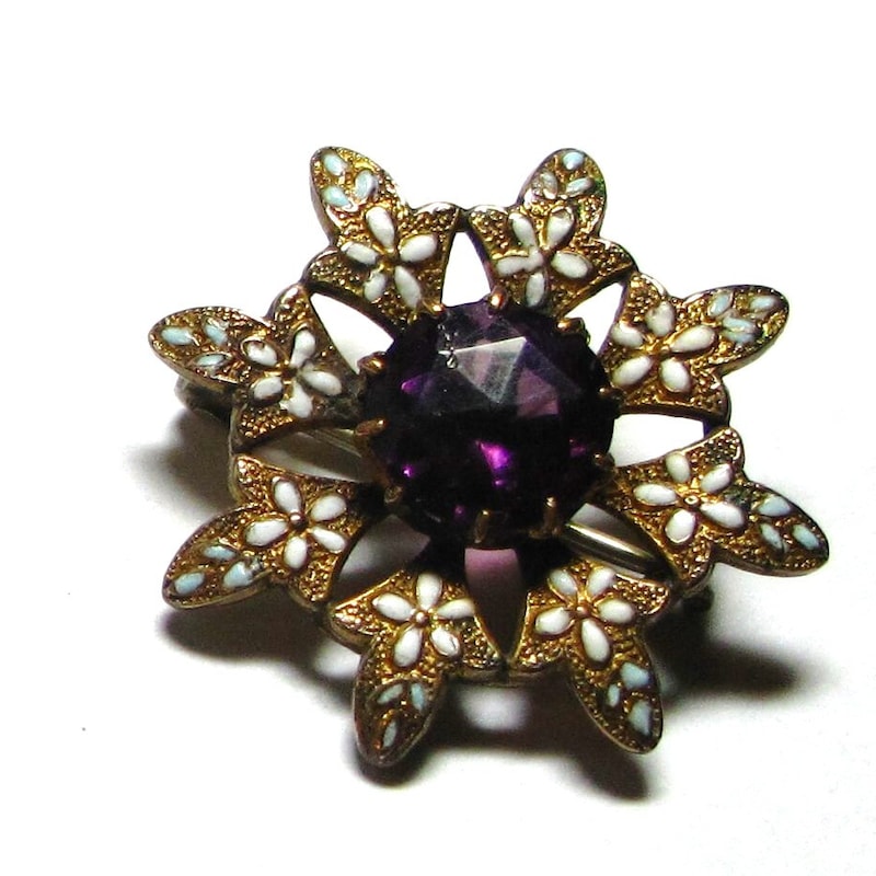 High-Quality The Antique Brooch Had A Beautiful Purple Stone In It Picture Concept High-Quality The Antique Brooch Had A Beautiful Purple Stone In It Picture Concept