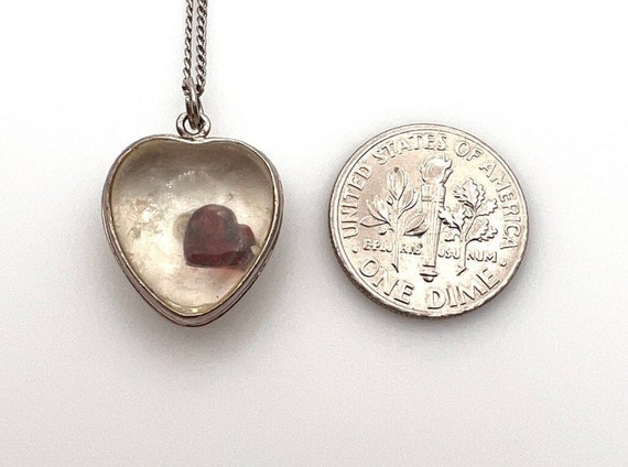 Sterling Silver Heart inside Heart Pendant Neckla… - image 10