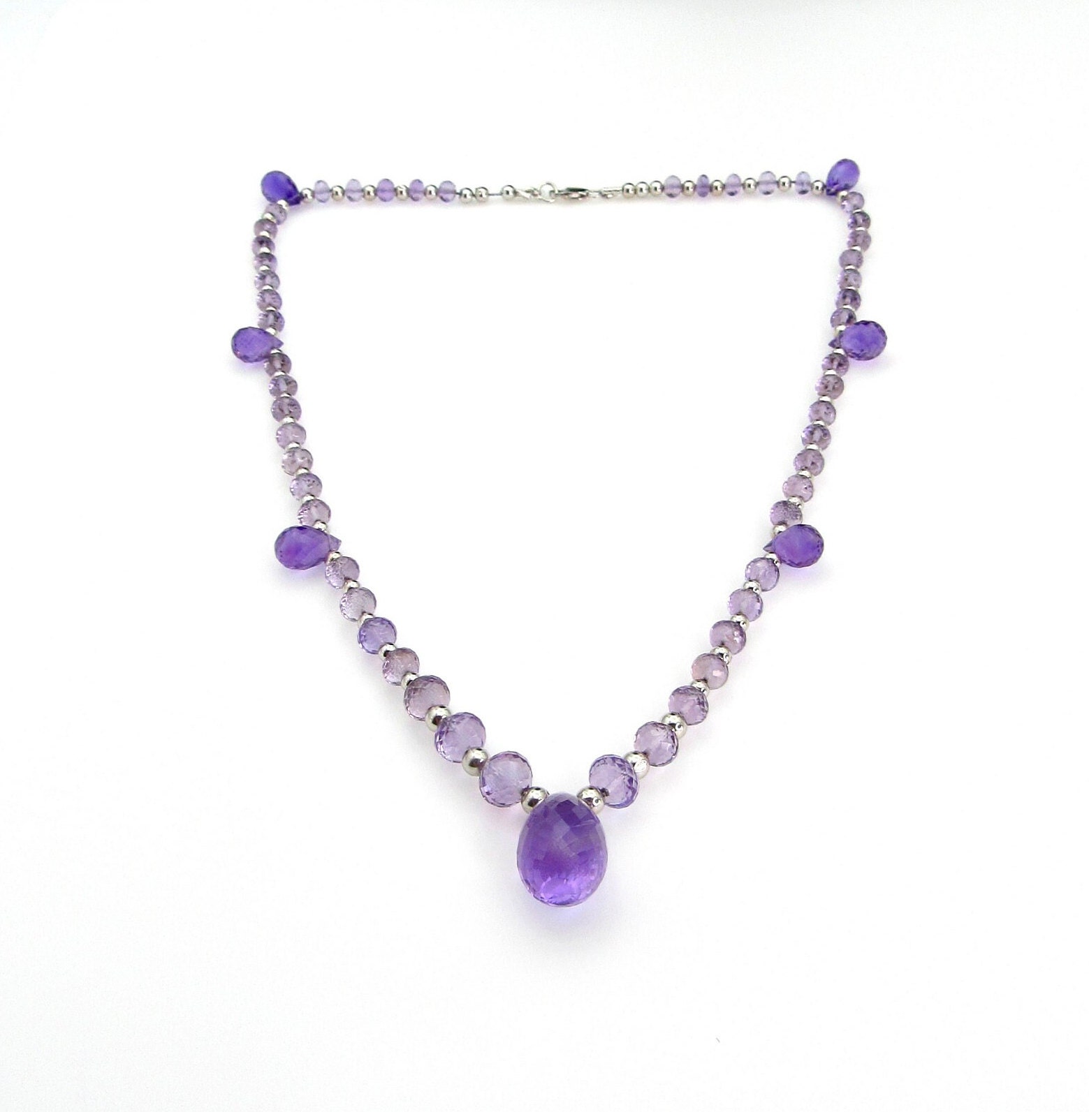 ジェニー着用 [NIRO] PEARL n AMETHYST NECKLACE #17 Amethyst and 14K White Gold Necklace - 17