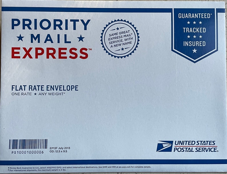Priority Mail Express 1 Day Flat Rate Envelope Upgrade Your Etsy