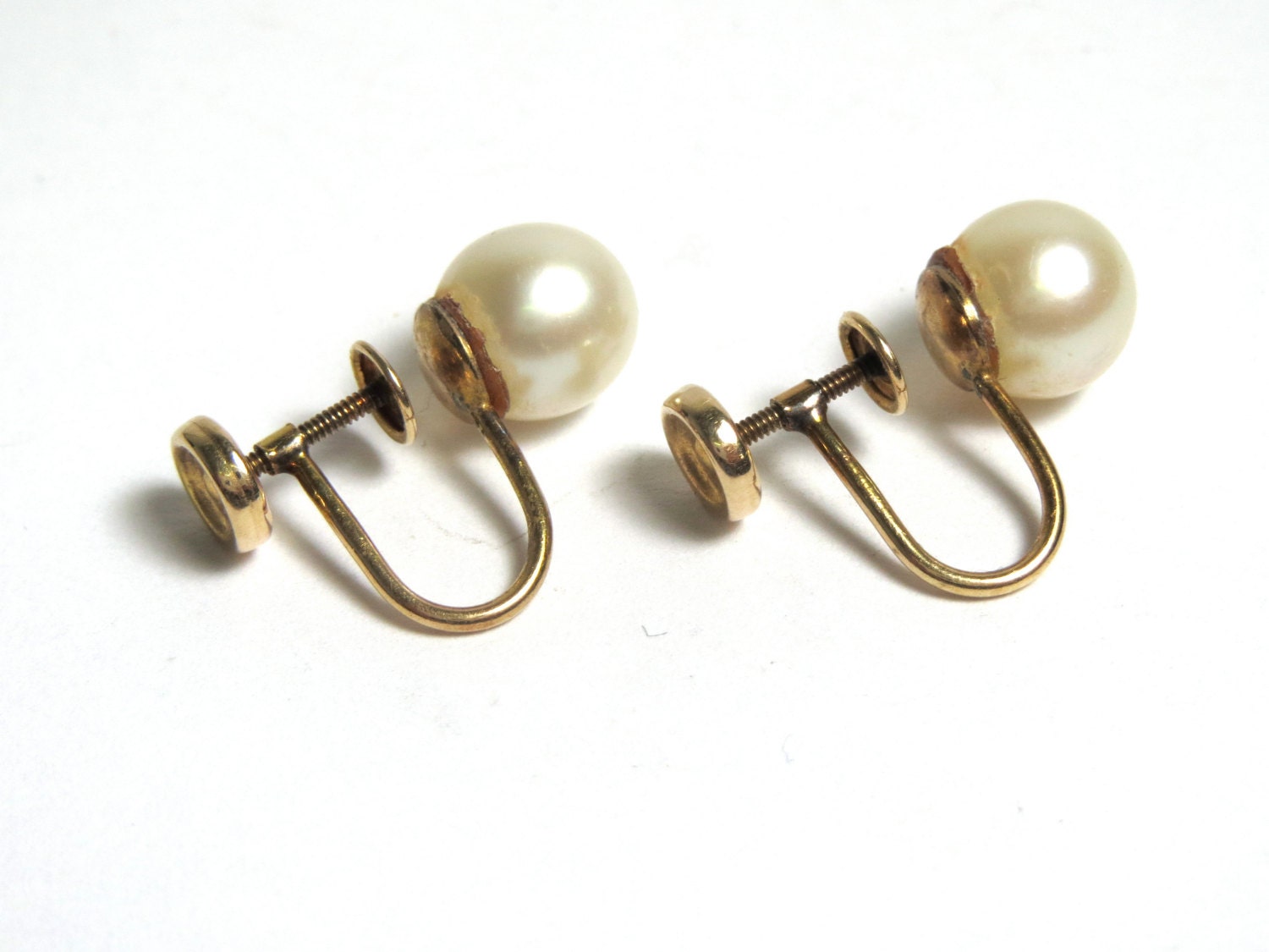 VINTAGE Keshi Pearl Screw-Back Earrings – Edelstein Metalsmiths