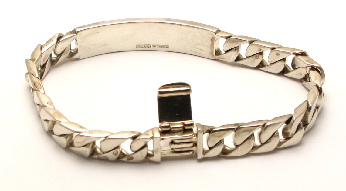 Authentic Tiffany & Co. Men's ID Bracelet Heavy Curb Link Etsy