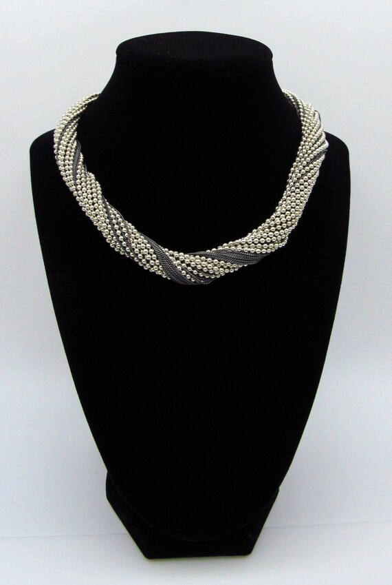 Authentic Tiffany Co Sterling Silver Multi-strand Bead and