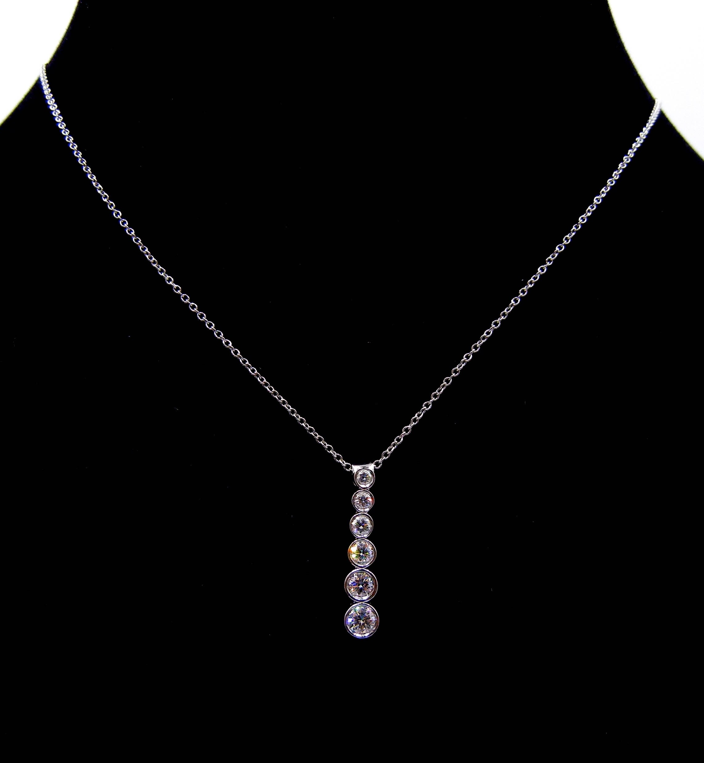 Authentic Tiffany & Co Platinum Jazz Necklace - 6 Diamonds Authentic Tiffany & Co Platinum Jazz Necklace - 6 Diamonds