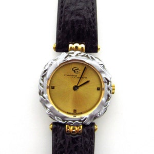 Carrera Y Carrera 18K Yellow Gold and Titanium Horse Wrist Watch - Unisex - 25 mm Case - Quartz Movement - Kabajo Sculpted Horse # 5144