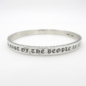 Authentic Chrome Hearts Bangle - Solid Sterling Silver Bracelet