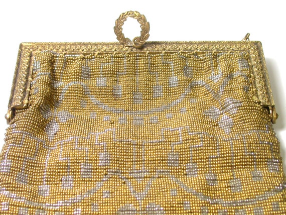 Vintage Purse Gold Tone and Beads - Vintage Gold … - image 2