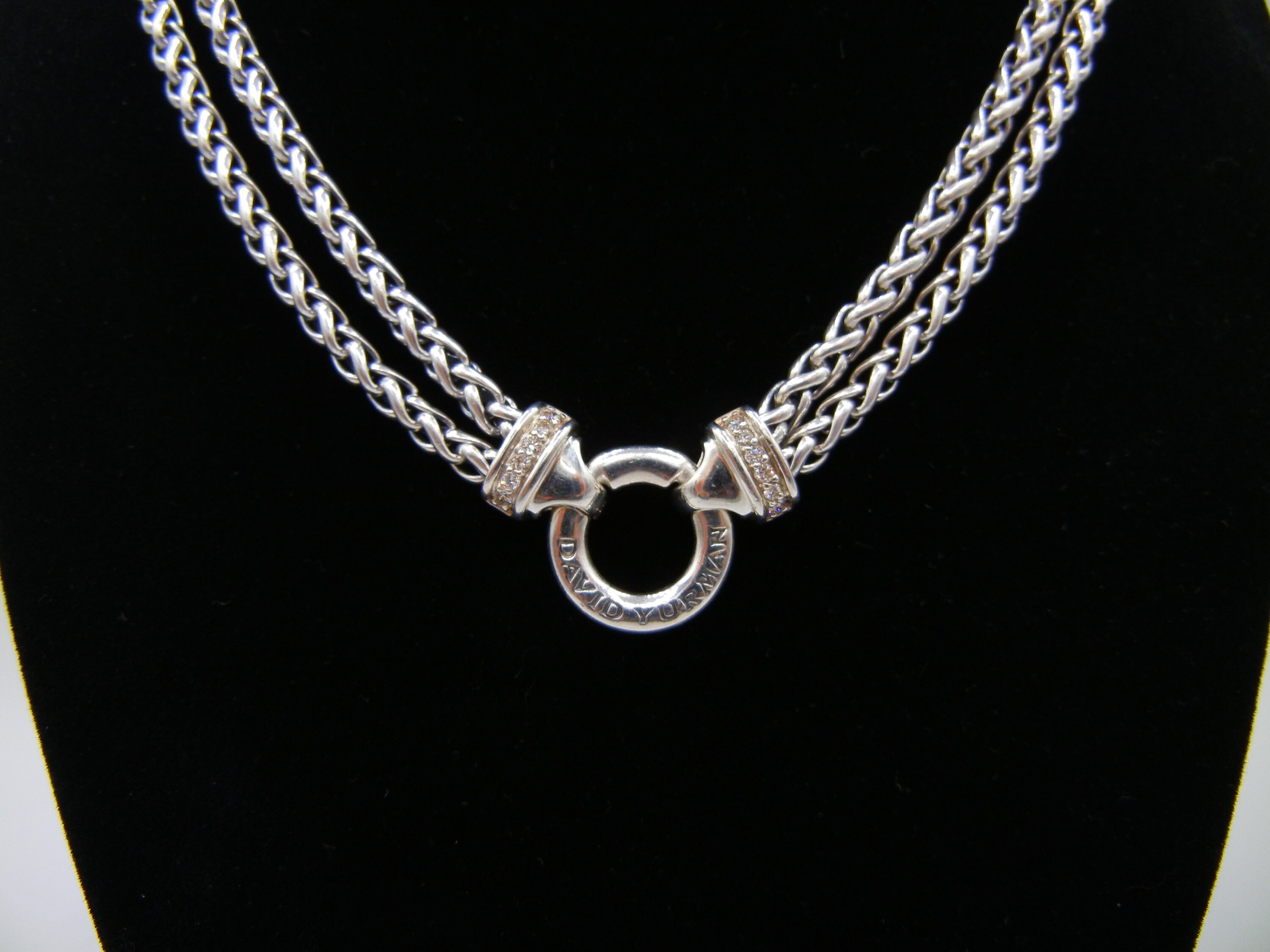 David Yurman Sterling Silver Diamond 