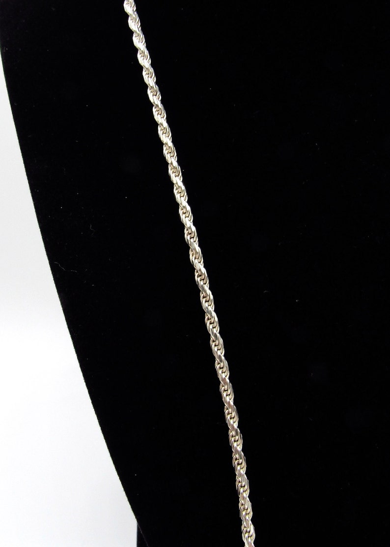 Sterling Silver Rope Chain 30 Inches long or 76 cm 3 mm wide Weight 19.7 Grams 925 Italy Sterling Silver Chain Only Supply 5354 image 7