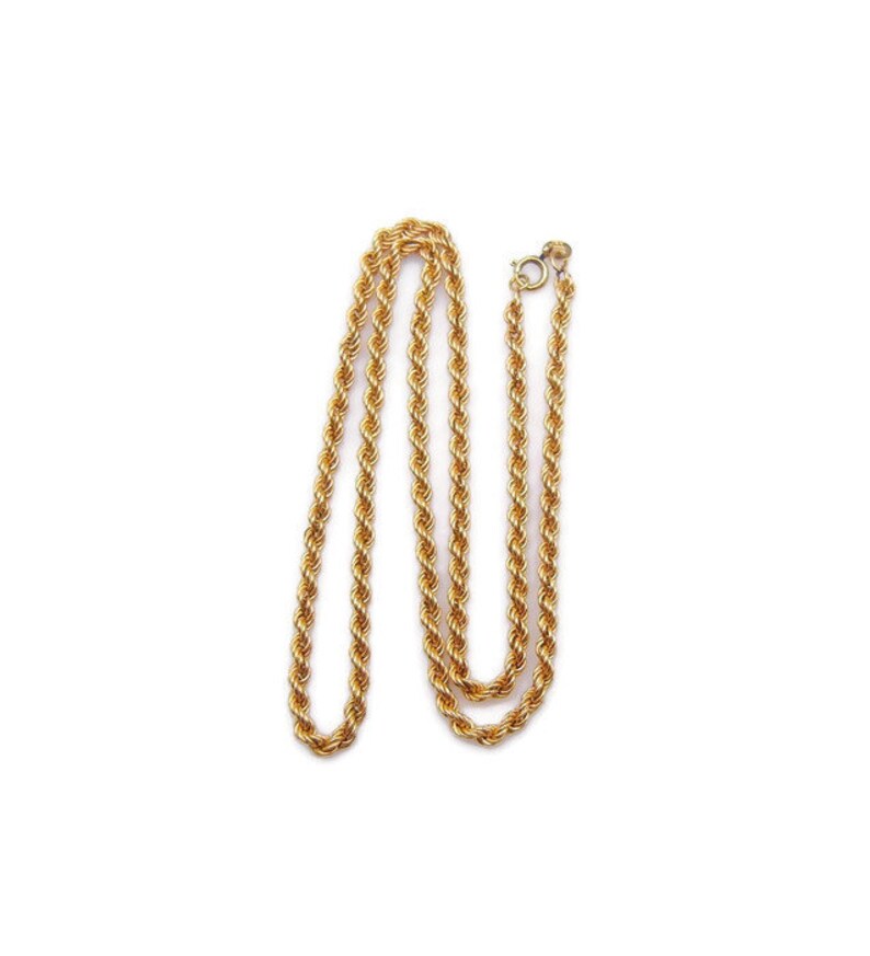 14K Yellow Gold Rope Chain 20 Inches long or 51 cm 3 mm | Etsy