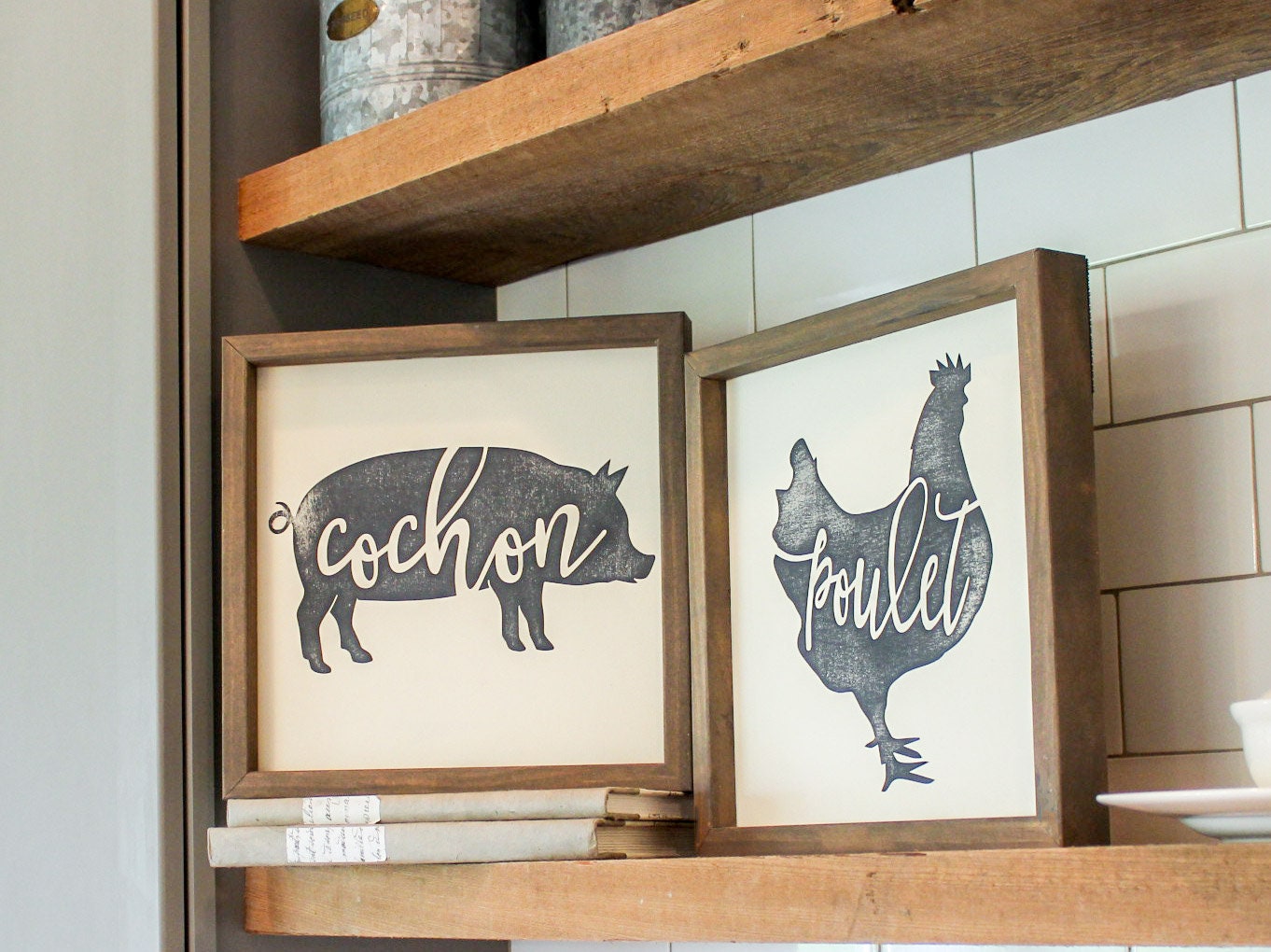 Farm Animal Kitchen Decor French Country Decor Wooden Etsy