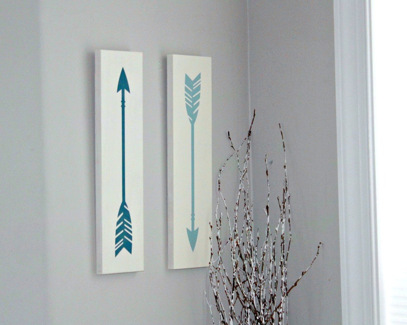 Set of 2 Arrows Signs Arrow Decor Nursery Decor Nursery Etsy