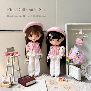 Completo rosa per bambole Blythe OB22 OB24 e Azone