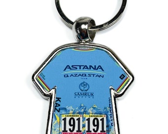 Mark Cavendish Tour de France 2024 Astana Cycling Jersey Key Ring Project 35 Metal Keyring Cycling Gift Cycling Memorabilia Cycling Fan