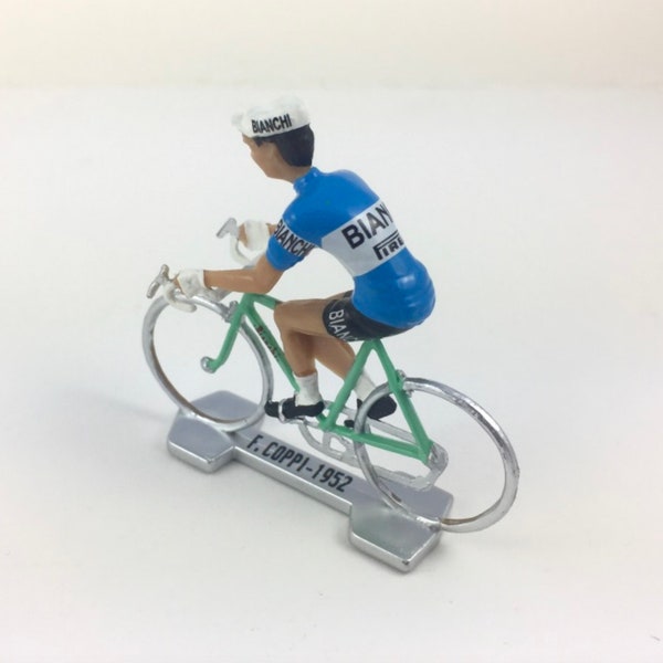 Cycling  Figurine Fausto Coppi Cycling - Bianchi 1952 - Cycling Gift, Gift for Cyclist, Cycling Fan, Cyclist Gift, Cyclist Birthday, Bike