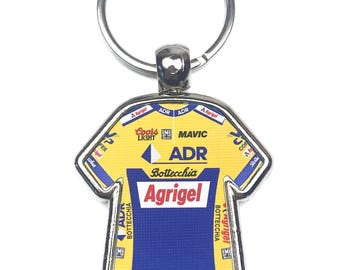 Greg LeMond ADR Tour de France 1989 Cycling Jersey Key Ring Metal Keyring Cycling Jersey Cycling Gift Cycling Memorabilia Cycling Fan