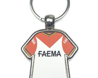 Eddy Merckx Faema Tour De France 1969  - Metal Keyring Printed Cycling Jersey Cycling Gift Cycling Memorabilia Bicycle Gift Gift for Him