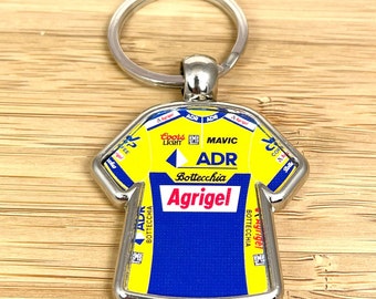 Greg LeMond ADR Tour de France 1989 Cycling Jersey Key Ring Metal Keyring Cycling Jersey Cycling Gift Cycling Memorabilia Cycling Fan