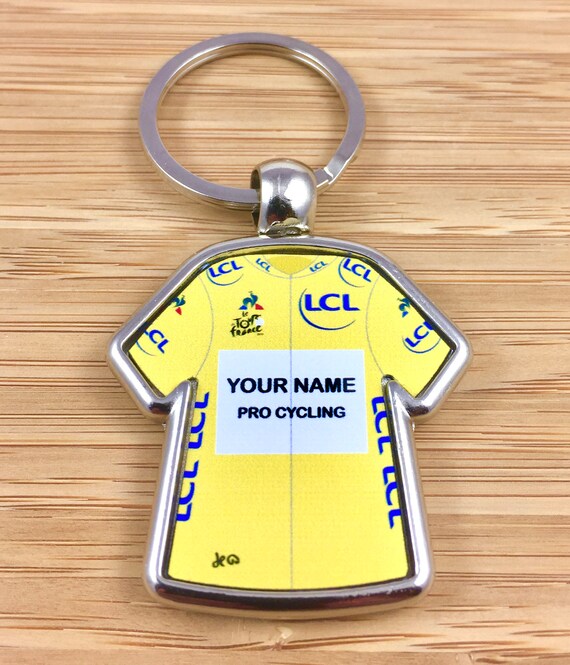 Porte-clés vélo, bijoux de sac vélo jaune pour les fans de cyclisme.