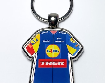 Lidl Trek Team 2024 Cycling Jersey Key Ring Metal Keyring Tour de France Cycling Gift Cycling Memorabilia Cycling Fan