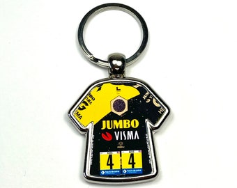 Sepp KUSS Tour de France 2023 Jumbo Visma Cycling Jersey Key Ring Metal Keyring Cycling Gift Cycling Memorabilia Cycling Fan