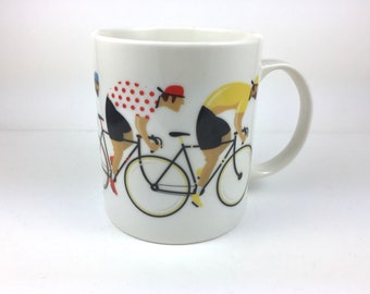 Cycling Mug Peloton Porcelain Cycling Fan Cycling Souvenir Cycling Gift Cycling Tour de France Cycling