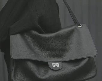 Soft Leather Shoulder Bags, Genuine Cow Leather Tote Bag, Slouchy Style Leather Handbags, Genuine Leather Shoulder Bag