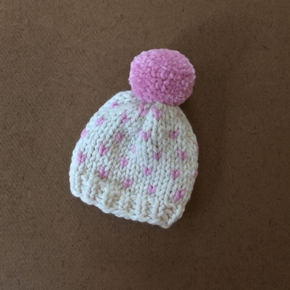 Babyhug Woollen Cable Knit Design Cap With Pom Pom - Pink