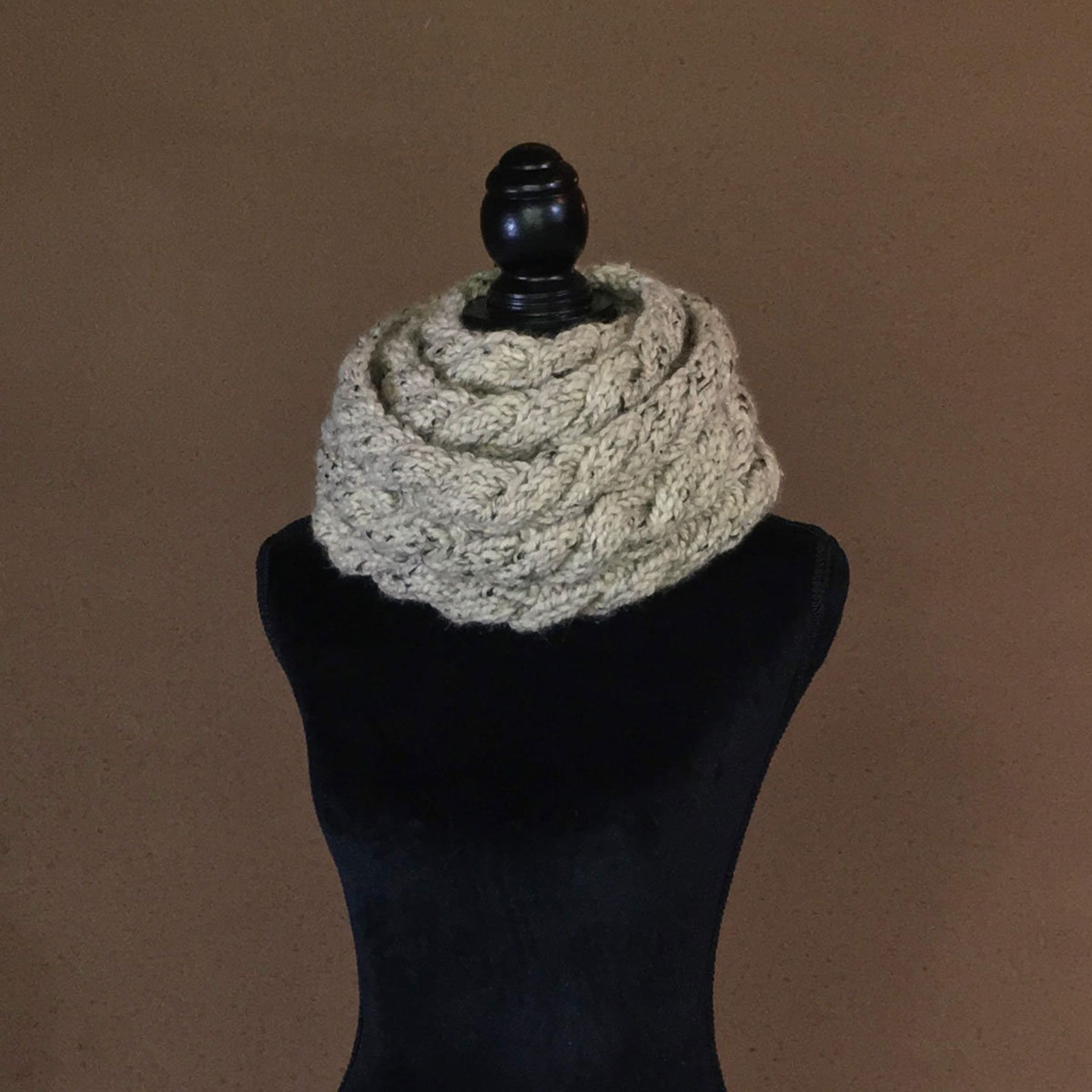 Chunky Cream Cable Knit Scarf the Rainier MADE TO ORDER Etsy
