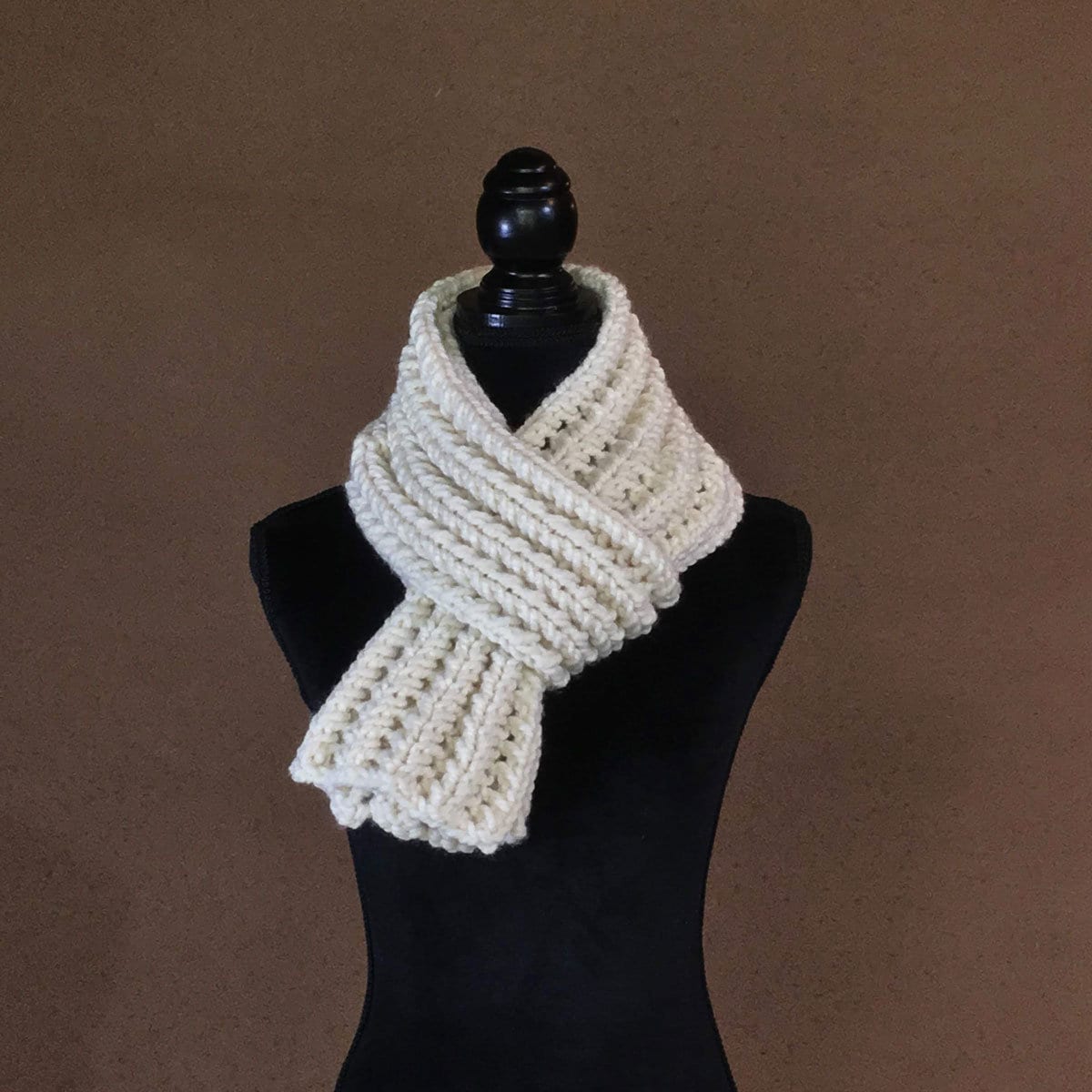 Chunky Cream Ribbed Knit Scarf Cream Knit Scarf the Camden Etsy UK