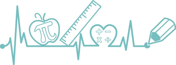 Download Math Teacher Heartbeat Svg Etsy