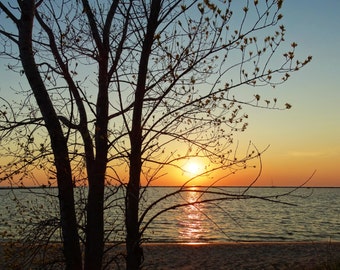 Sunset at Pere Marquette Beach